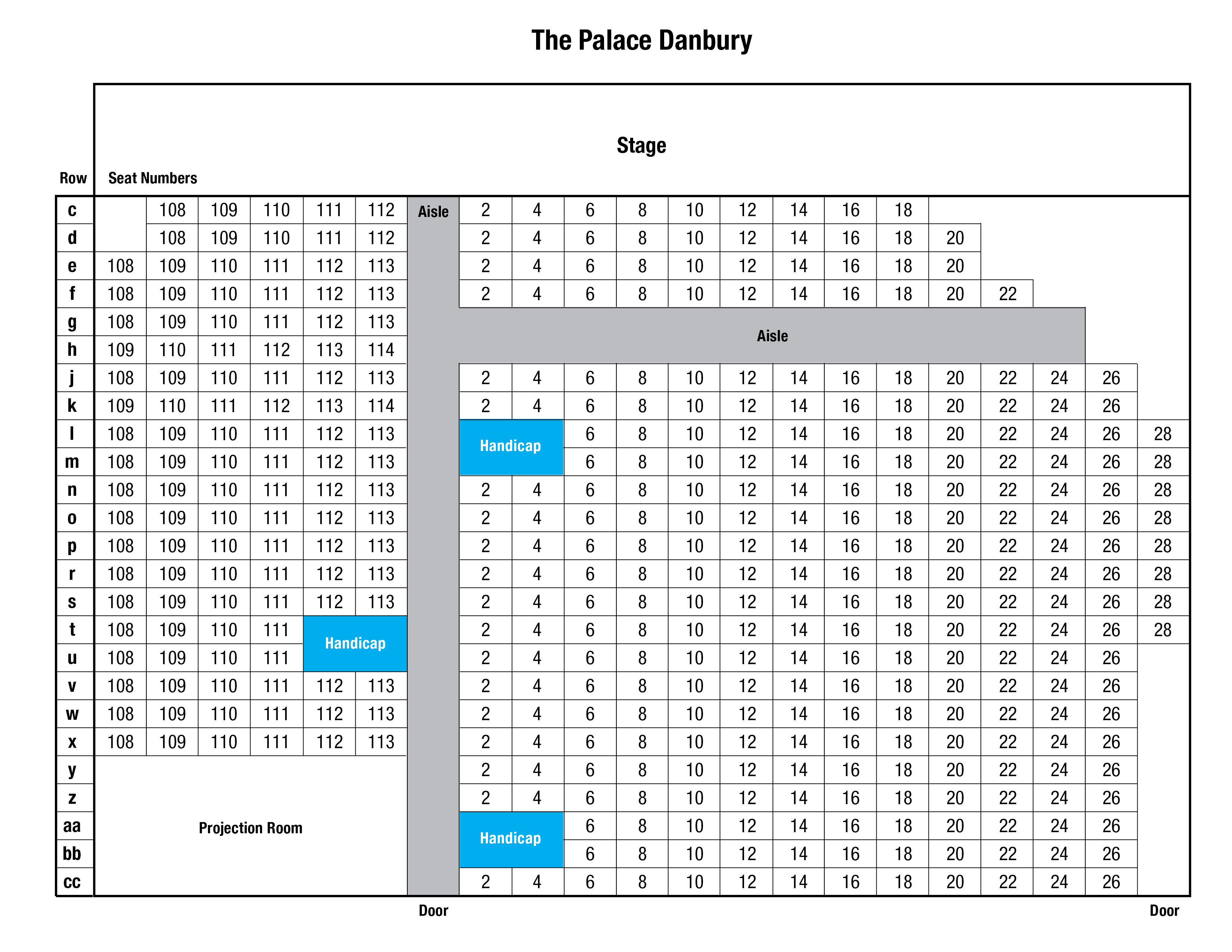 Palace Theater Waterbury Seating Chart